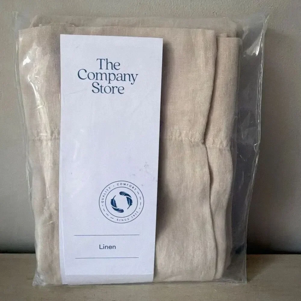 New Company Store Legends Hotel Parchment Vintage Linen King Pillowcases Set of